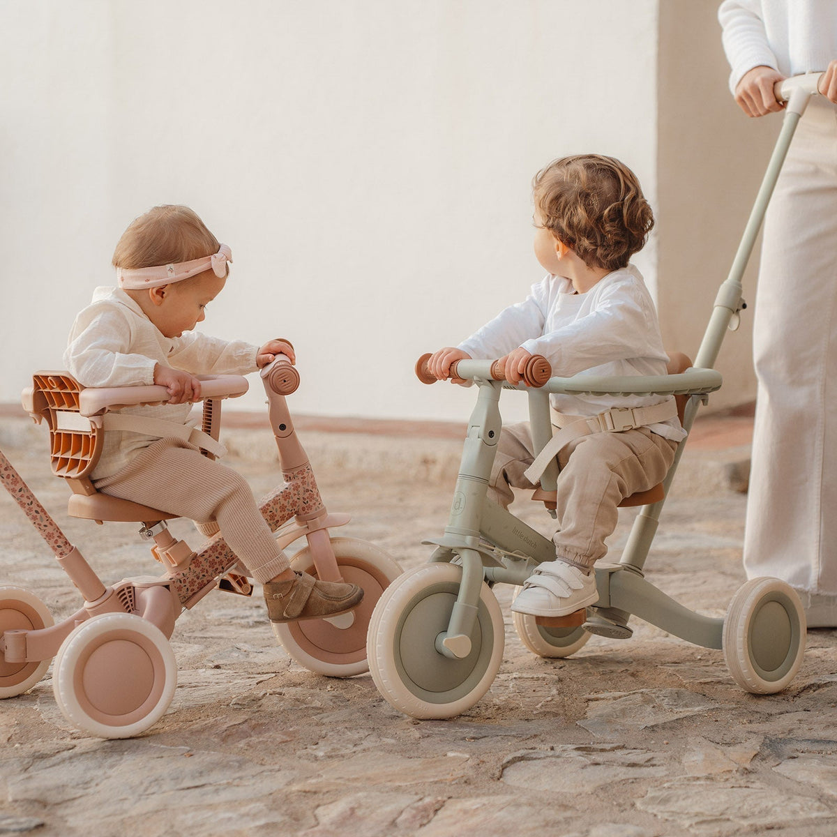 Convertible 4-in-1 Kids Tricycle with Safety Harness