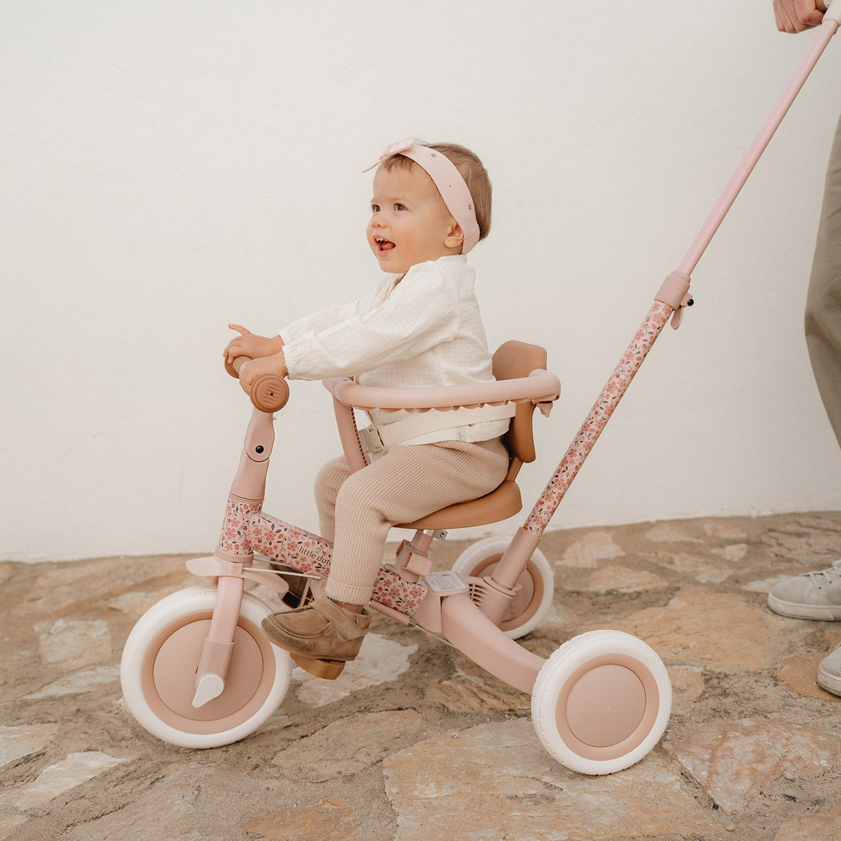 Convertible 4-in-1 Kids Tricycle with Safety Harness